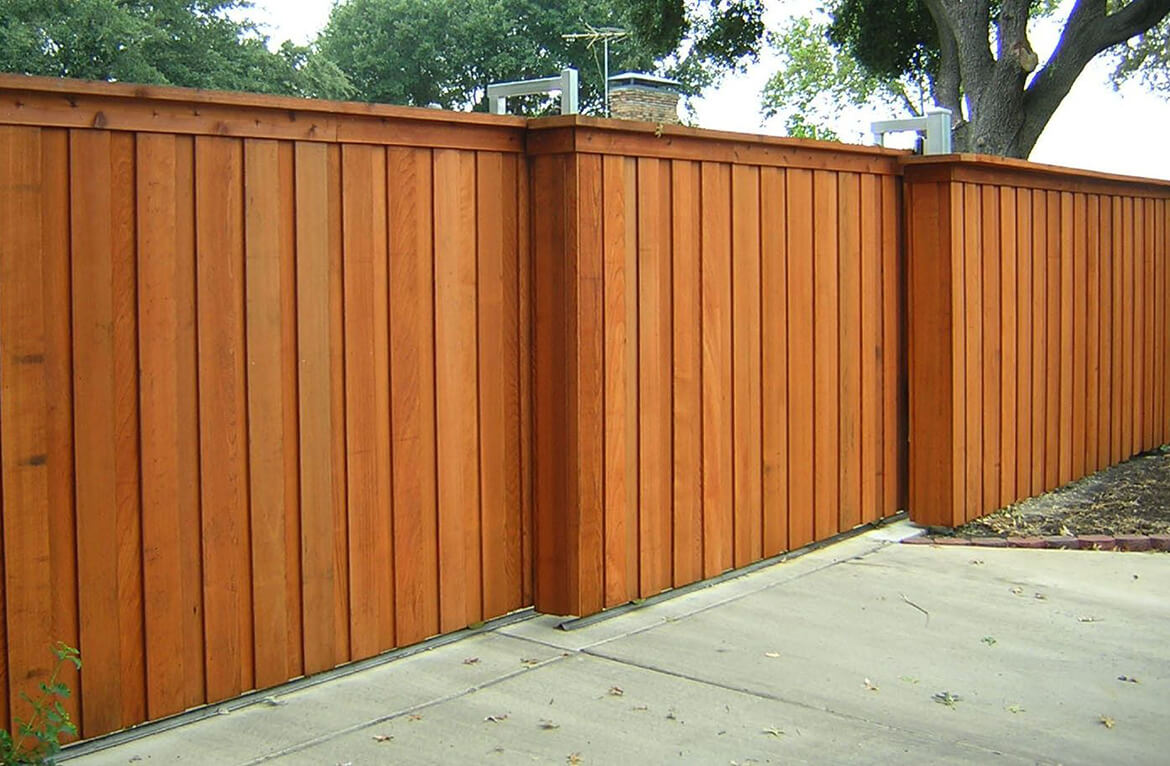wooden security fence
