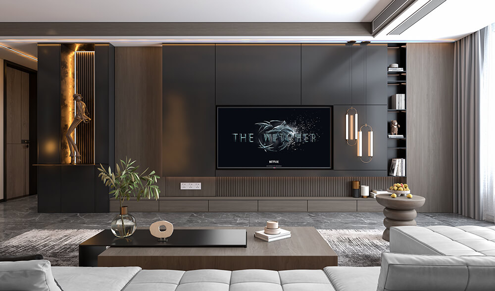 custom made living room tv unit